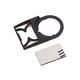 Porte-plaque + plaque d'incription série 800F - blanche - bouton 22 mm - L=50 mm - 800F-12WE100