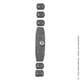 Crémone en applique RY 52 en fonte à carré intégré pour tringle de 16 x 8 mm apprêt