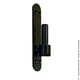 Gond de volet simple sur platine à bouts ronds cataphorèse noir diamètre 14 mm