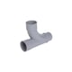 Té pied de biche simple 87°30 grand rayon PVC mâle-femelle - 40 mm