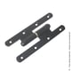 Paumelle renforcée FF nœud rond bouts ronds epoxy noir RAL 9005