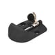 Sabot de portail à tourniquet réglable composite noir pour épaisseur de 25 à 80 mm