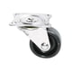 Roulette à platine pivotante DRILL PL noire diamètre 30 mm charge 16 kg