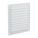 Grille d'aération 436 aluminium estampée en applique sans moustiquaire blanc 150 x 150 mm