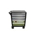 Servante d'atelier 6 tiroirs plateau acier avec 30 outils - 750 x 450 x 900 mm - Coloris : kaki et noir