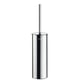 Porte-balai mural avec brosse WC et couvercle inox 304 poli brillant