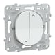 Interrupteur double commande volet roulant OVALIS - 6AX - blanc