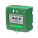 Déclencheur manuel SHOKV3FR vert 2 contacts NO+NC Buzzer et voyant
