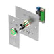 Bouton poussoir PB19VB_BBL-LE  à led sur plaque étroite et large avec braille