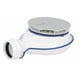 Bonde receveur de douche TURBOFLOW XS Ø 90 mm TBXS - Faible hauteur - Capot en ABS chromé