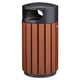 Corbeille à poser ou à fixer ZENO EXTREME 60 L - acier / aluminium - effet Corten