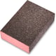 Éponge abrasive 7990 4 faces - 69 x 98 x 26 mm - Grain gros rouge