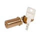 Cylindre rond 753 adaptable sur serrure FICHET EXPERT 50 x 34 mm laiton poli
