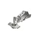 Charnière invisible ouverture 165° avec amortisseur SENSYS à visser semi-applique coudure 9,5 mm