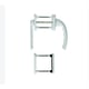Ensemble sur rosace pour porte fenêtre saillie réduite ATLANTA blanc RAL 9016