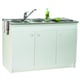 Meuble sous-évier DECLIQ 3 portes 1200 x 820 x 600 mm blanc