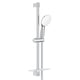 Combiné de douche Tempesta et tablette  2 jets 8l avec barre 600 mm Chromé