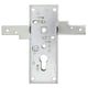 Serrure de porte de garage à fermeture horizontale 2 points pour cylindre européen