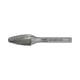 Fraise 66261146540 carbure, ogive bout rond - 12 x 25 x 8 x 70mm - tige 6 mm