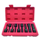 Jeu de 9 douilles tournevis impact 1/2" 6 pans - Dimensions de l'empreinte : 5 à 19 mm