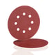 Disque abrasif appliqué BW115 - velours - diamètre 125 mm - Grain 80 - 8 TROUS