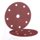 Disque abrasif appliqué BW115 - velours - diamètre 150 mm - Grain 80 - 9 TROUS