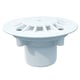 Bouche de refoulement béton blanc ABS fixe