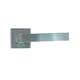Béquille double sur rosace HUDSON 894 inox - 38 à 43 mm - bec de cane