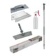 Kit de nettoyage vitres, miroirs,inox BRILLIANT - support à frange avec poignée Top-Clean + support à frange + manche + pulvérisateur