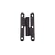 Paumelle inox noir mat bouts ronds pour menuiserie bois