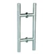 Poignée de tirage double sur rosace inox 304