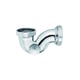 Siphon lavabo laiton chromé ultra-compact - Diamètre d'entrée : 1"1/4 - Hauteur garde d'eau : 13 mm - Diamètre sortie : 32 mm