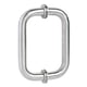 Poignée de tirage tubulaire double sur rosace inox 304