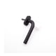 Poignée de fenêtre angle arrondi inox noir mat