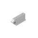 Gâche à enfiler DS2293 à vis pression pour fermeture encastrée SILENE gris RAL 9006