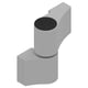 Paumelle pour menuiserie aluminium DIAM 2 lames entraxe 60 mm réglage 3D DS8030