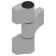 Paumelle pour menuiserie aluminium DIAM 3 lames entraxe 67 mm réglage 3D DS8034
