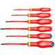 Jeu de 6 tournevis isolés 1000 Volts PROTWIST® ATDVE.J6PB Plat et Pozidriv®
