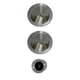 Garniture avec cuvette ronde pour porte coulissante intérieure aveugle