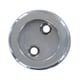 Support d'extrémité avec enjoliveur pour tube rond chromé diamètre 25 mm