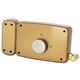 Serrure en applique de porte de garage horizontale à tirage à cylindre rond