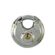 Cadenas rond à clé - Coffre laiton - Anse acier - Largeur 70 mm - 2 clés