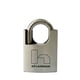 Cadenas à clé pour milieu corrosif - Coffre et anse inox - Largeur du coffre 42 mm - Hauteur de l'anse 25 mm - Nombre de clés 2