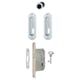 Serrure pour porte coulissante intérieure set 3 4930 clé L avec poignées cuvette ovales chromé mat