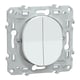 Bouton poussoir double à fermeture OVALIS - 10AX - blanc