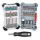 Embouts de vissage Extra Hard avec porte embout, tournevis et douilles vissage 6 empreintes en Coffret de 44 pièces