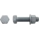Boulon tête hexagonale partiellement fileté classe 8.8 avec rondelle GEOMET 500 B