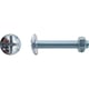Boulon poêlier tête ronde large fendue en croix NFE 25129 ISO 4032 Zingué