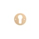 Rosace ronde plate aluminium champagne