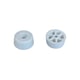 Butée de porte ronde élastomère blanc diamètre 25 mm hauteur 12 mm